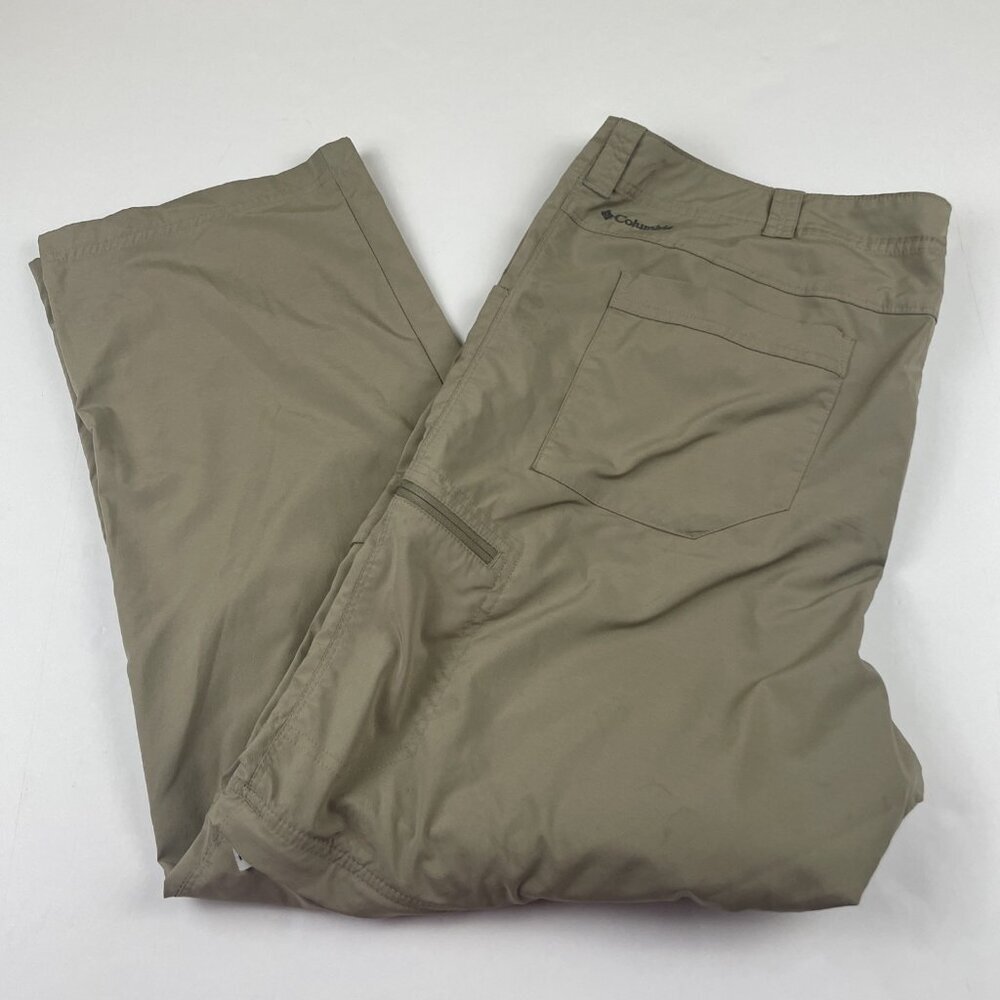 Columbia Omni-Shade Convertible Cargo Pants Men’s 42x30 Beige Outdoor Hiking